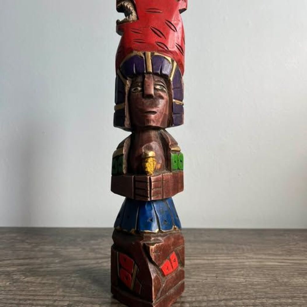 Vintage Carved Wood Folk Art Sculpture